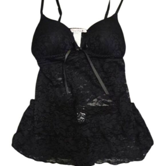 Linea Donatella Sexy Basics Lace Cami & Shorts Lingerie PJ Set - Picture 1 of 6